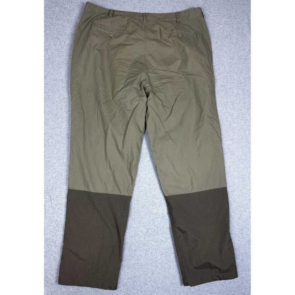 Cabelas Pants Mens 46 Tall Brown Green Hunting Field Nylon Reinforced Outdoor